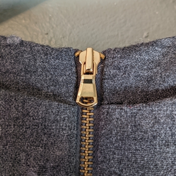 Marc by Marc Jacobs Gray Wool Clip Dot Mini Dress Size 6 - Picture 6 of 9